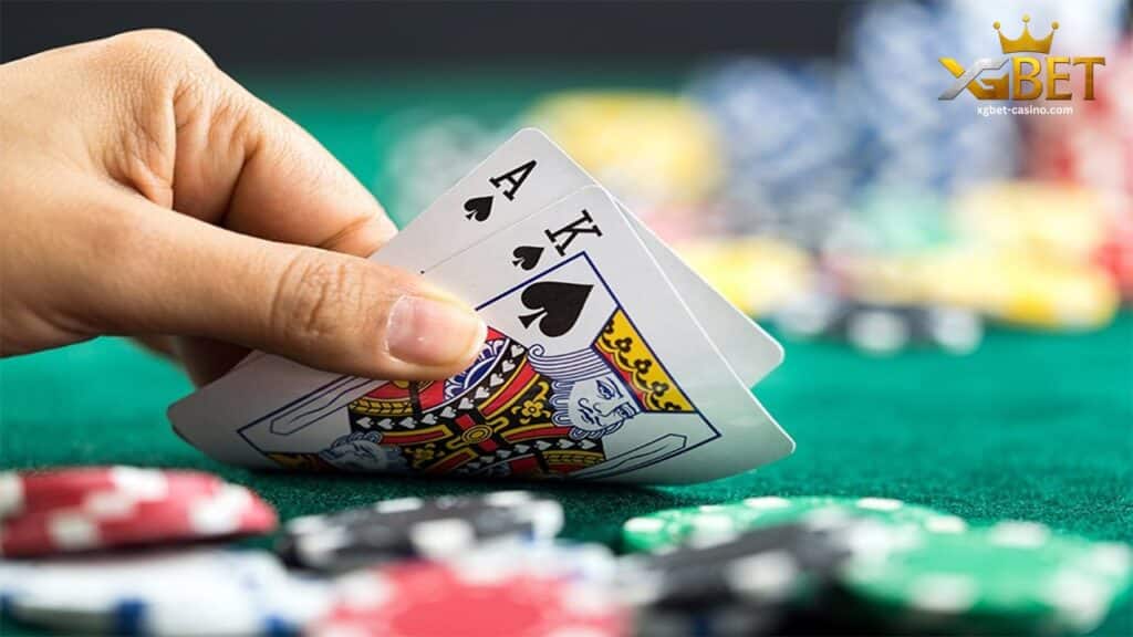 a blackjack hand compose of Ace and King